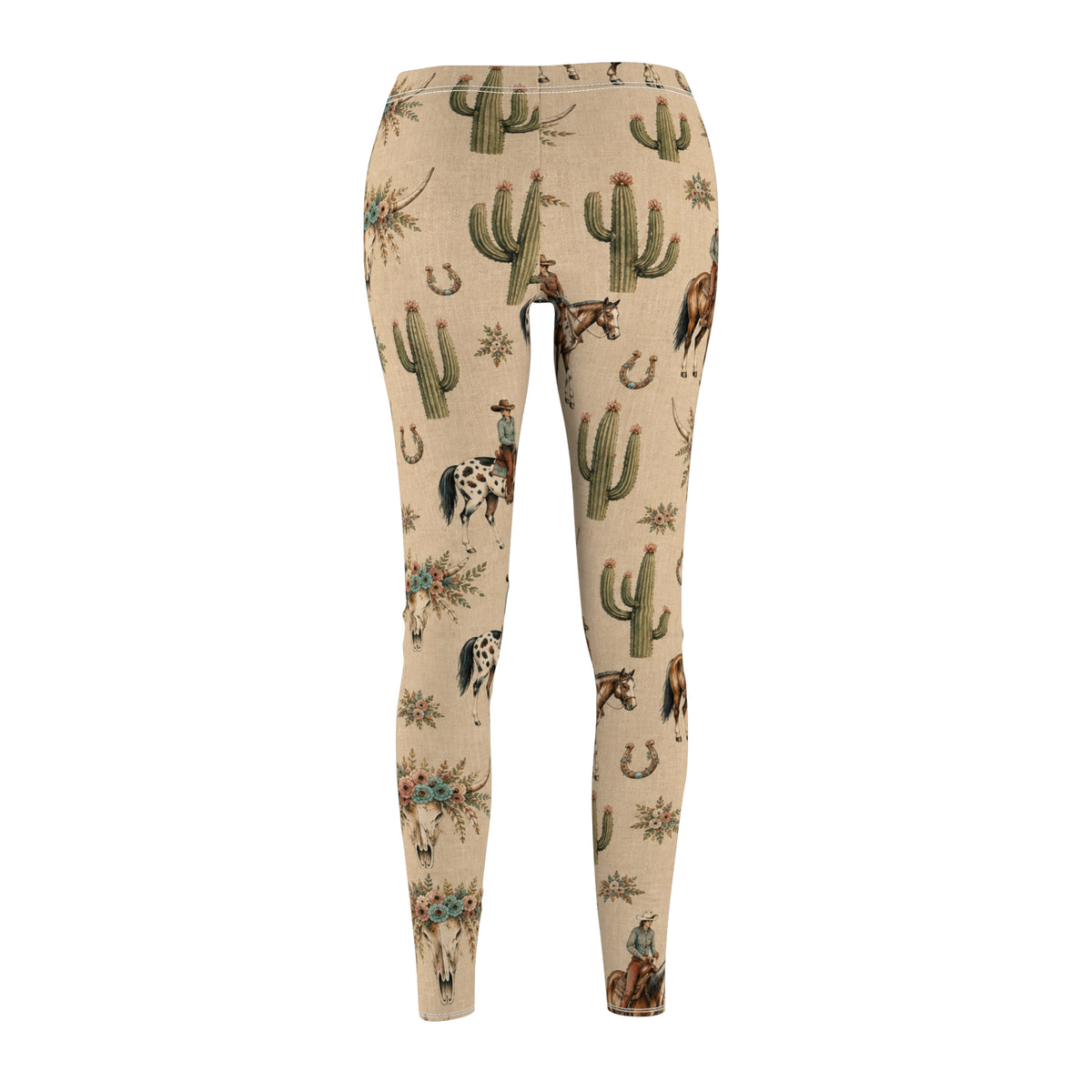 Horse Print Leggings for Women, Western Cowgirl Outfit