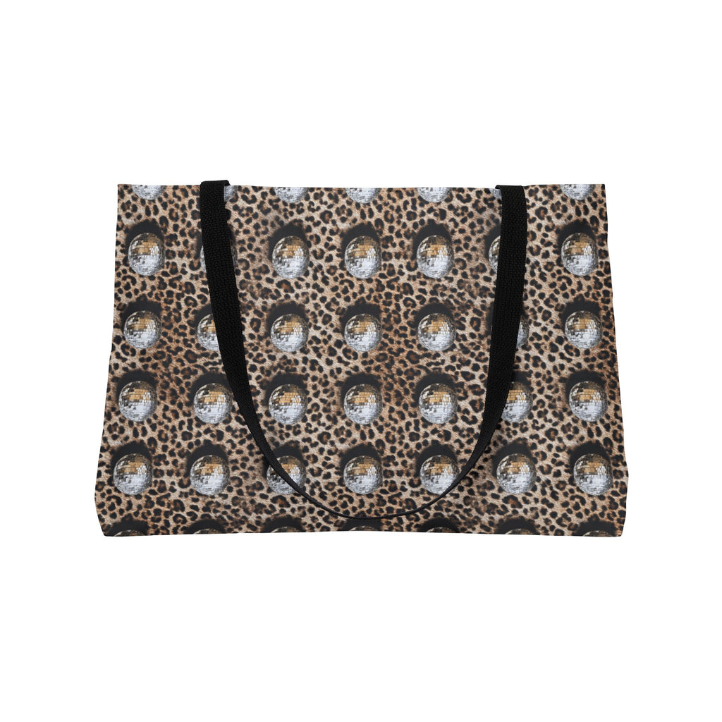 Personalized Western Weekender Bag, Custom Cowboy Name Tote, Leopard Disco Ball Travel Bag