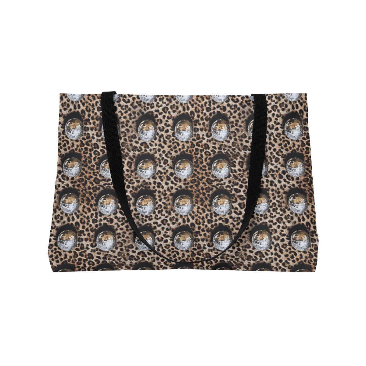 Personalized Western Weekender Bag, Custom Cowboy Name Tote, Leopard Disco Ball Travel Bag