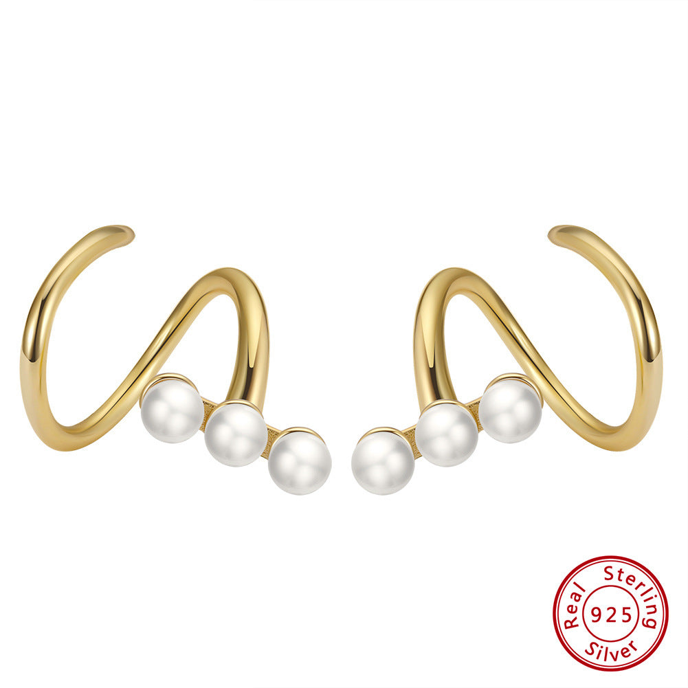 Gulf Pearl Wave Earrings