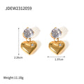 Golden Heartlight Drop Earrings