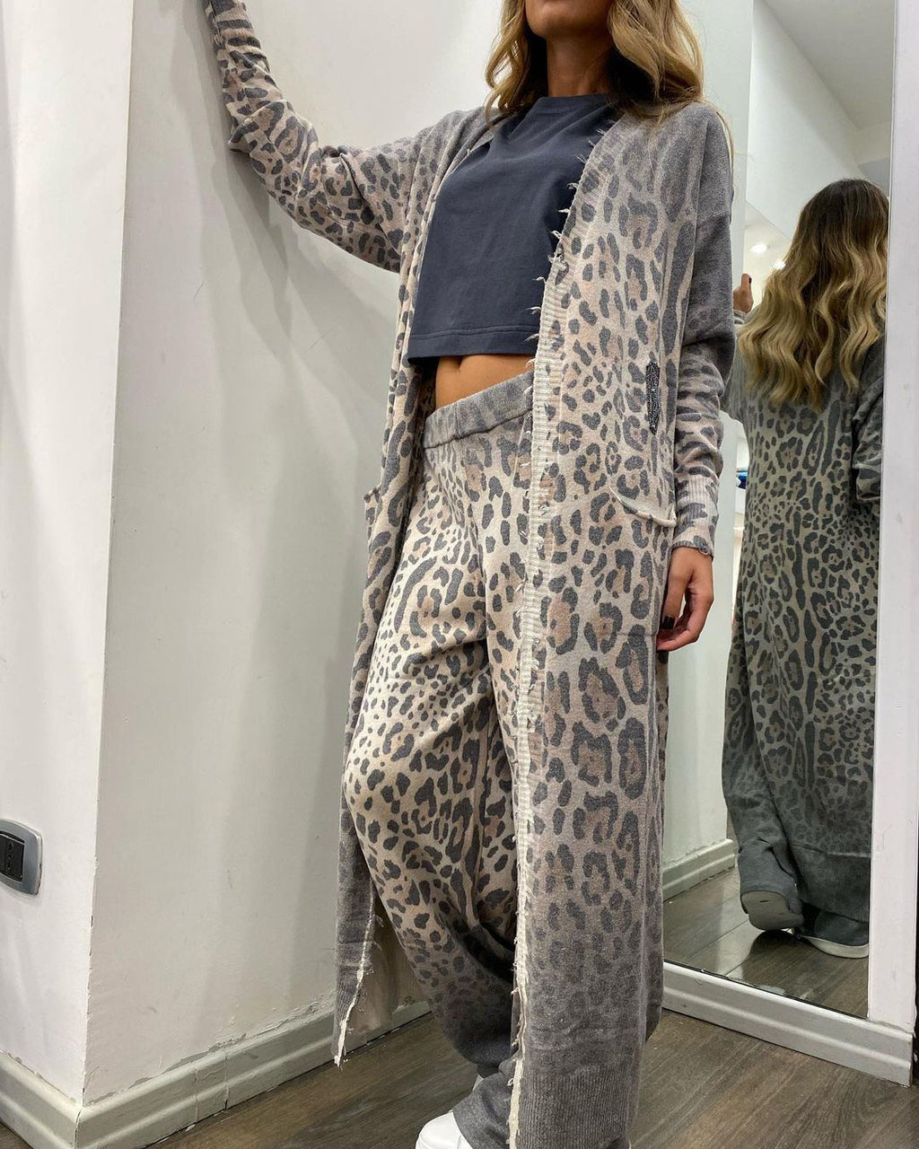 Salty Leopard Cardigan & Pant Set