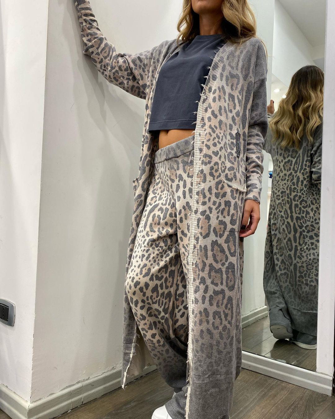 Salty Leopard Cardigan & Pant Set