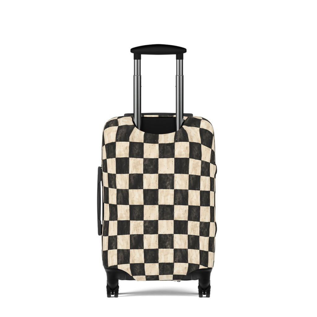 Luggage Cover, Personalized Gift for Her, Checkered Cowgirl Custom Name