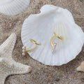 Gulf Pearl Wave Earrings