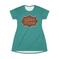 Boho Western Dress for Women, Graphic T Shirt Dress - Turquoise My Grandkids