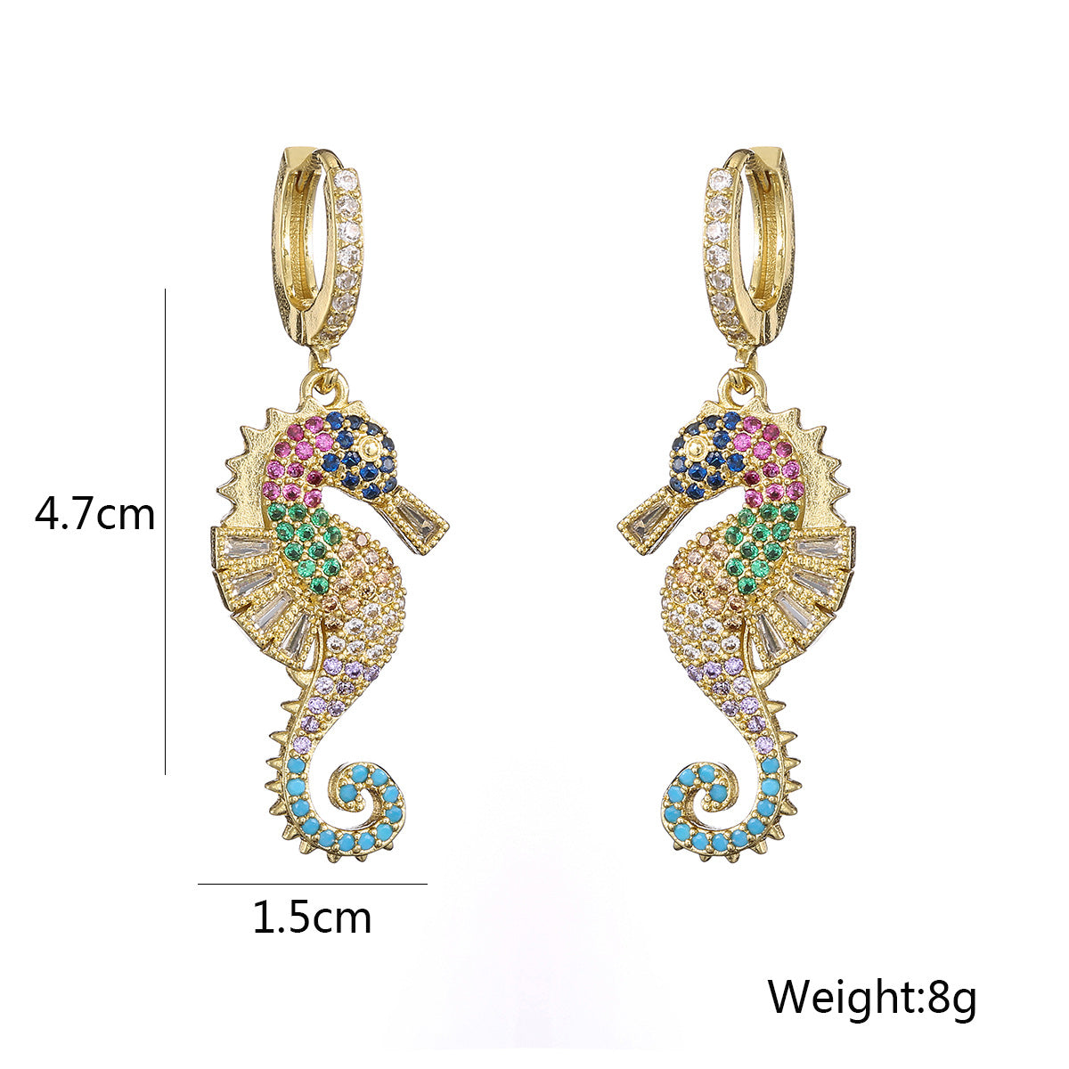 Hudson Seahorse Drop Earrings