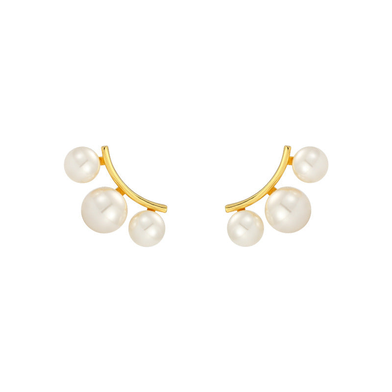 Pearl Branch Stud Earrings