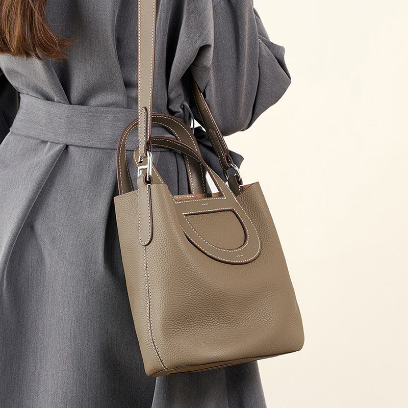 Hudson Cowhide Bucket Bag