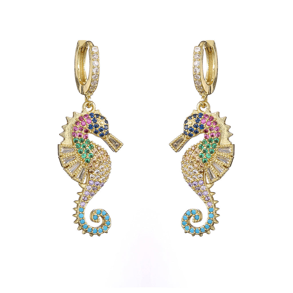 Hudson Seahorse Drop Earrings