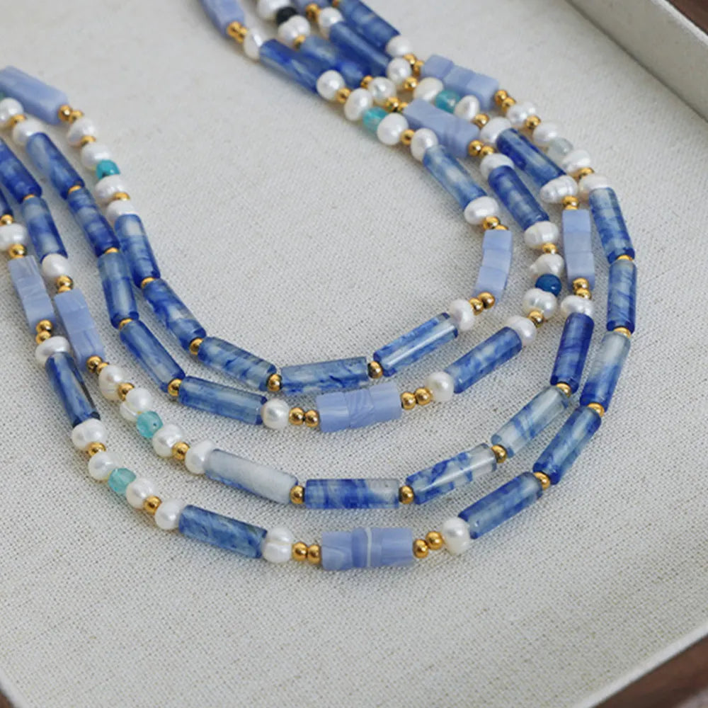 The Gulf Blue Pearl Necklace