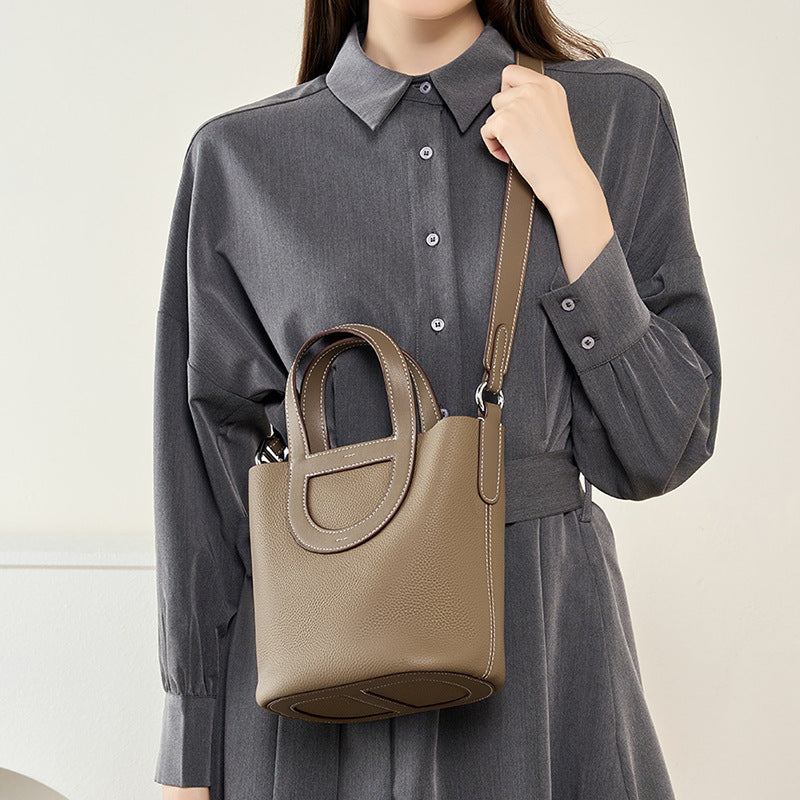 Hudson Cowhide Bucket Bag