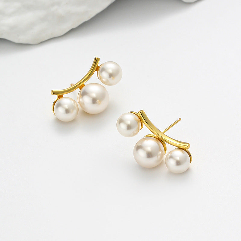 Pearl Branch Stud Earrings