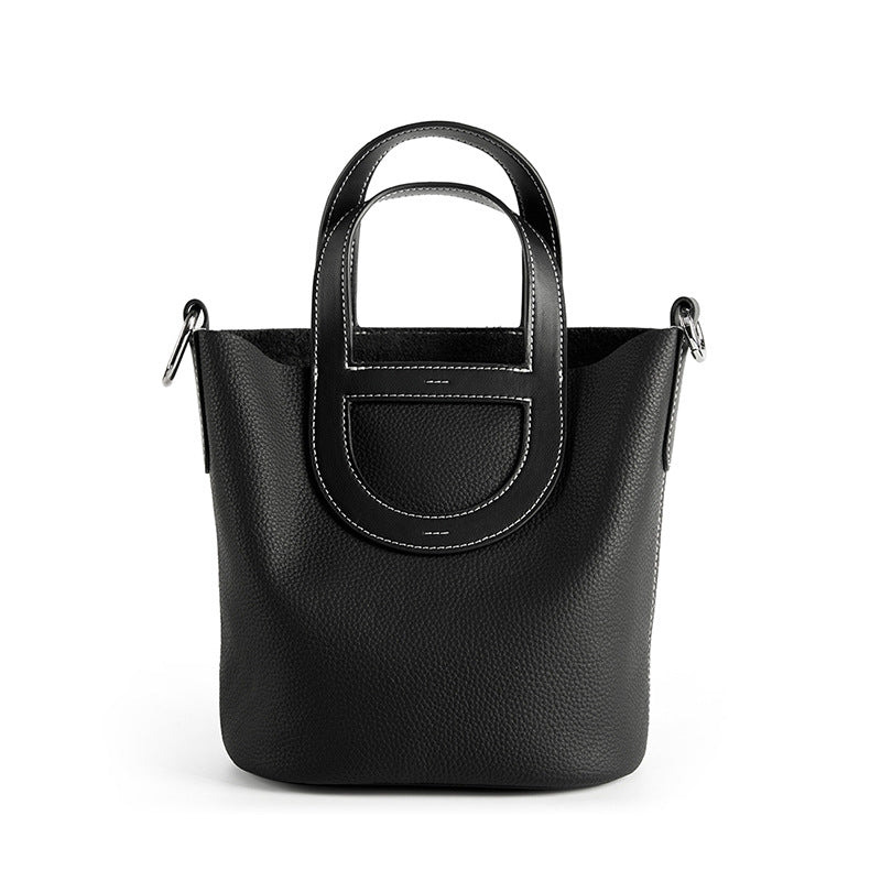 Hudson Cowhide Bucket Bag