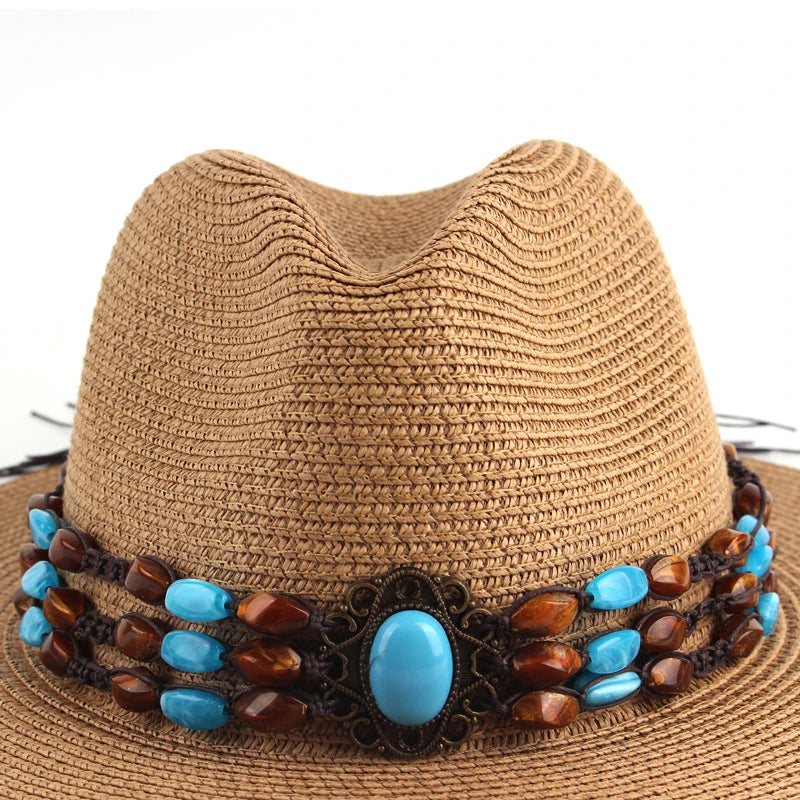 Western rope braid style hat band for cowgirl and straw hats