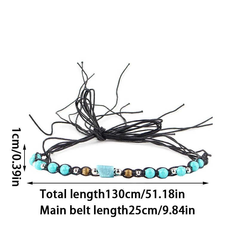 Western rope braid style hat band for cowgirl and straw hats