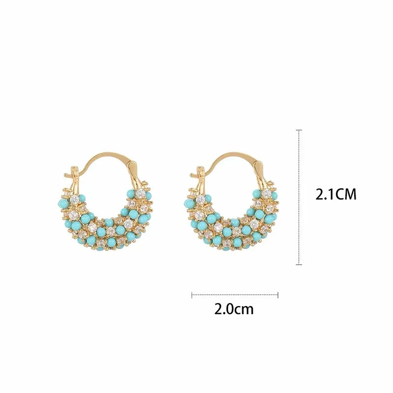 Blue Mesa Crystal Huggie Hoop Earrings
