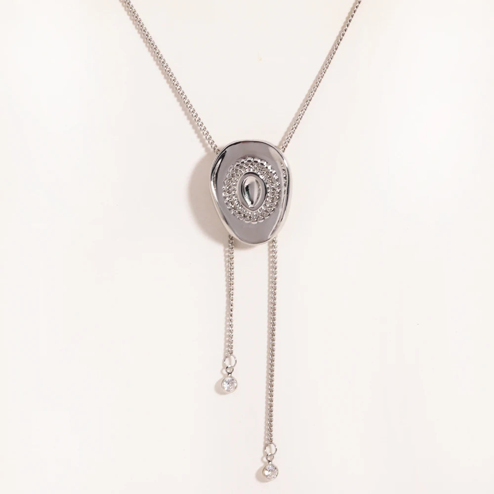 Gold-tone western boot and hat charm necklace for cowgirl outfits