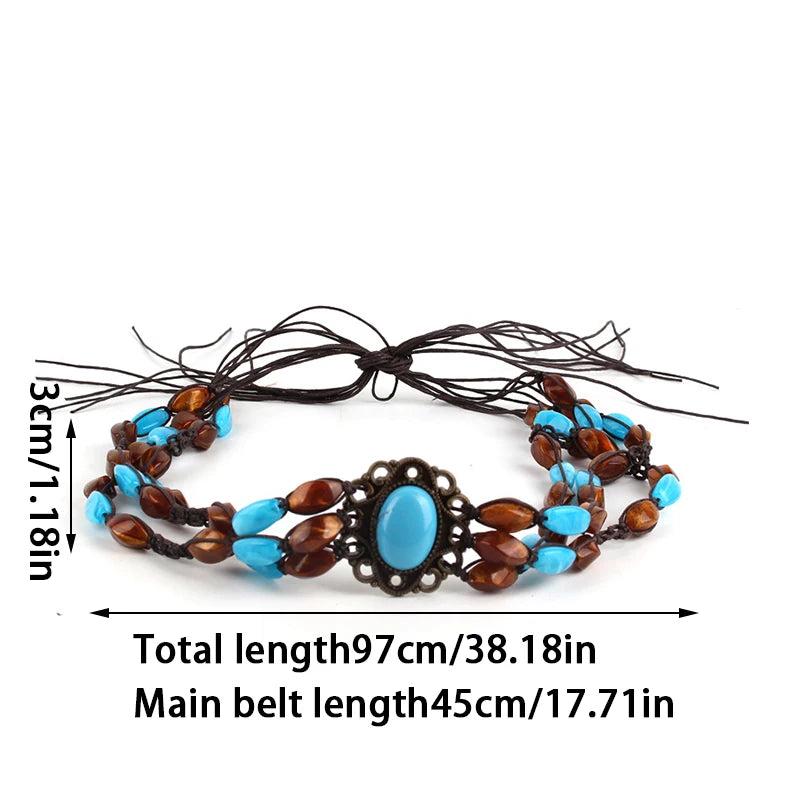 Western rope braid style hat band for cowgirl and straw hats