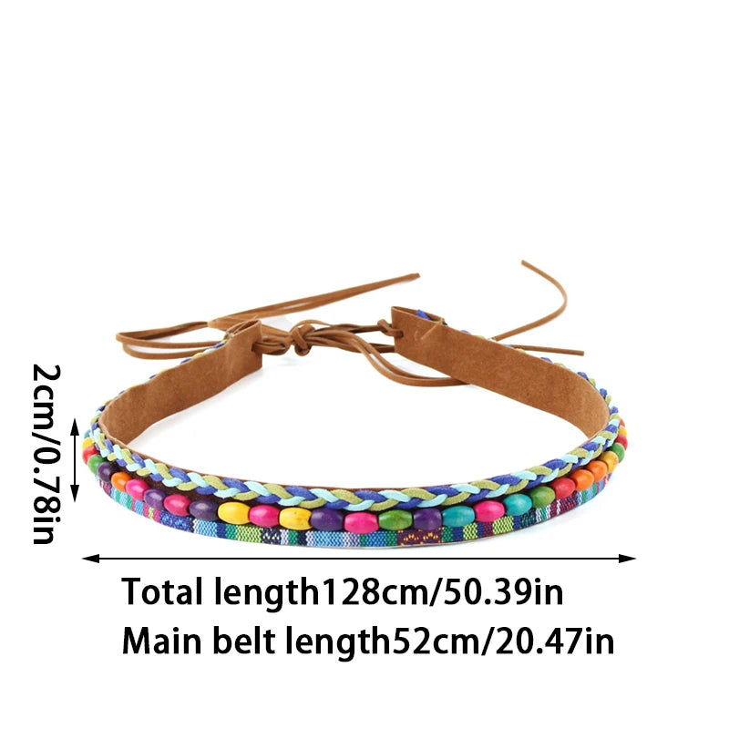 Western rope braid style hat band for cowgirl and straw hats