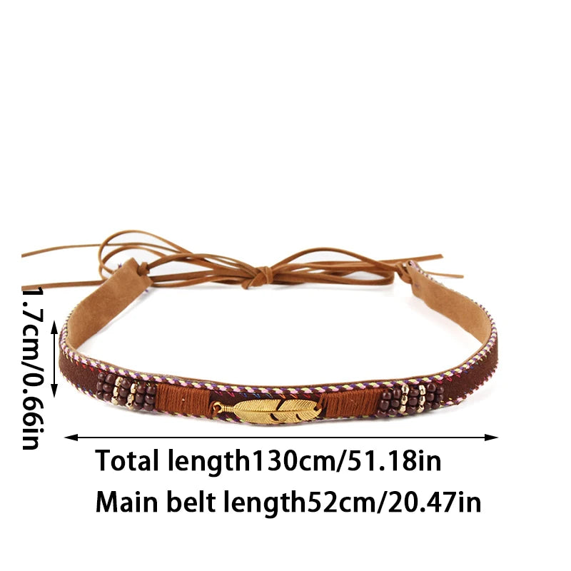 Western rope braid style hat band for cowgirl and straw hats