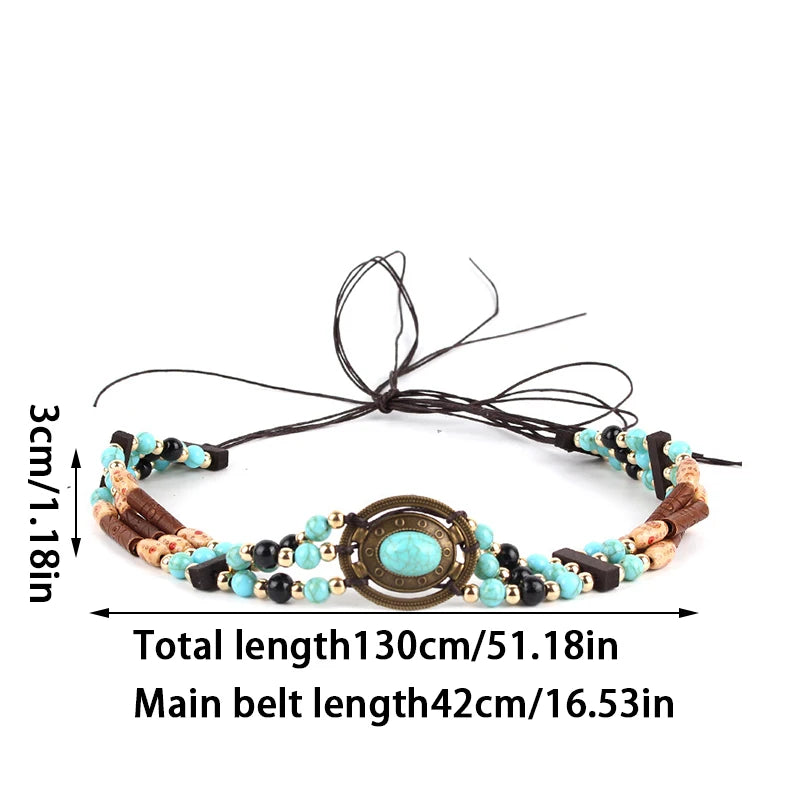 Western rope braid style hat band for cowgirl and straw hats