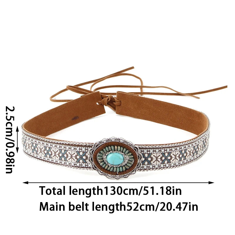 Western rope braid style hat band for cowgirl and straw hats